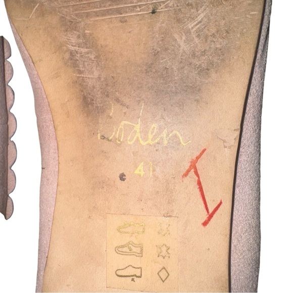 BODEN Olive Suede Ballerina Flats in Milkshake Pink EU Size 41 US Size 9.5 - Picture 15 of 16